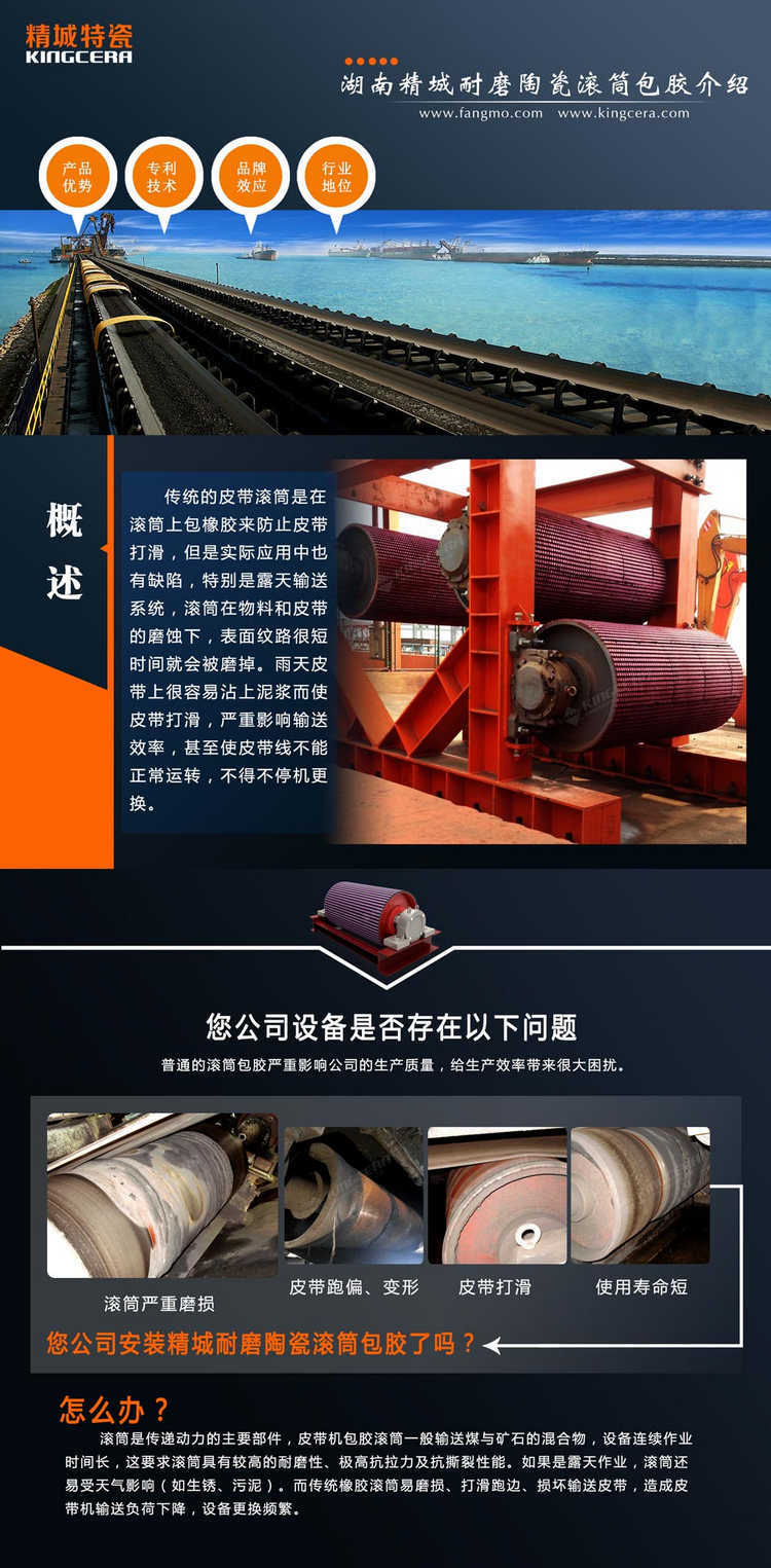 KU酷游官网特瓷陶瓷滚筒包胶与工艺流程