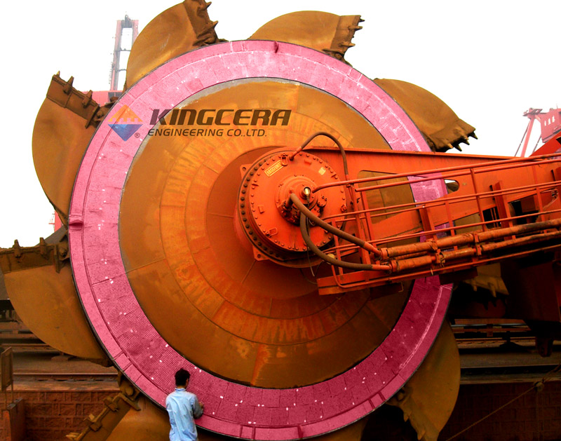 KU酷游官网耐磨陶瓷应用于斗轮机圆盘