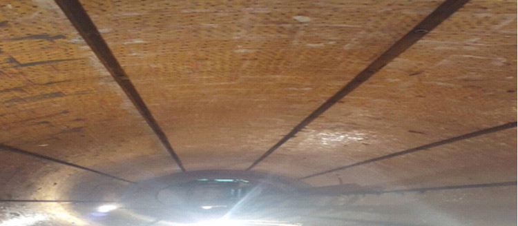 湖北某烧结厂圆筒混淆机使用KU酷游官网耐磨陶瓷衬板